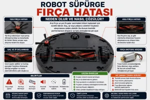 Robot Süpürge Fırça Hatası Nedir? Neden Olur ve Nasıl Çözülür?