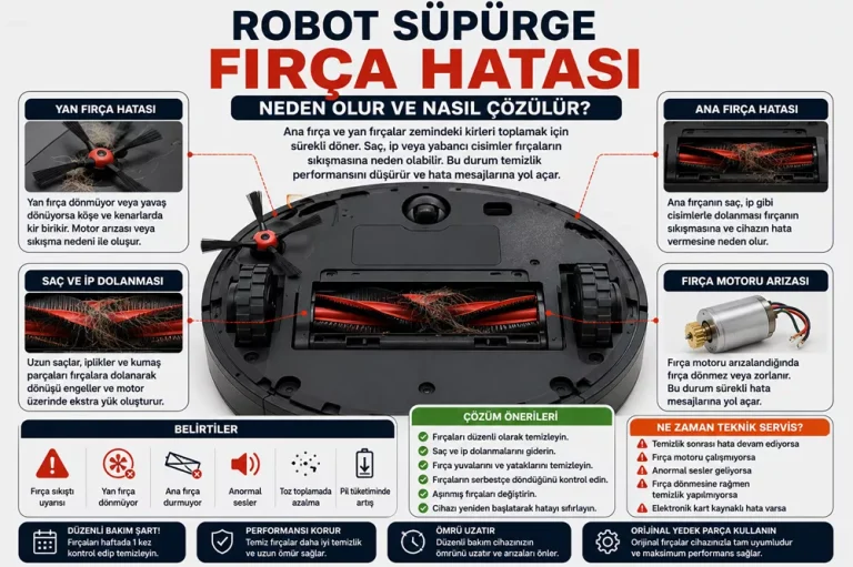 Robot Süpürge Fırça Hatası Nedir? Neden Olur ve Nasıl Çözülür?