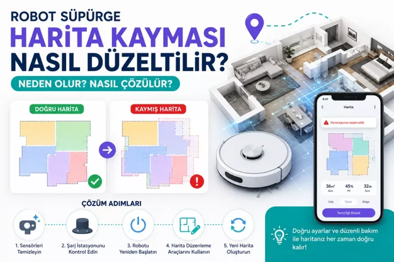 Robot Süpürge Harita Kayması Nasıl Düzeltilir?