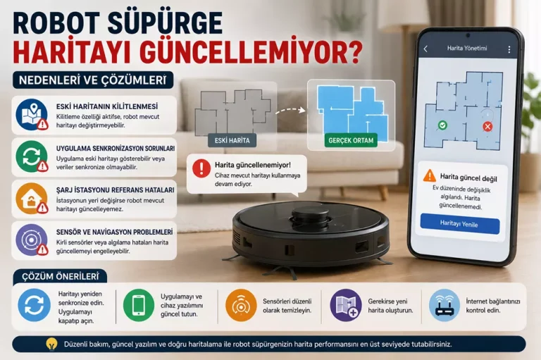 Robot Süpürge Haritayı Güncellemiyor: Nedenleri ve Çözümleri