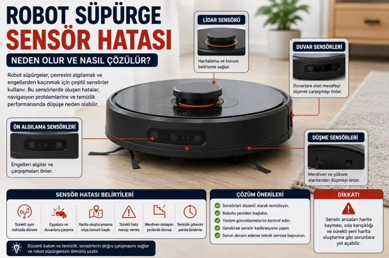 Robot Süpürge Sensör Hatası Nedir? Nasıl Çözülür?